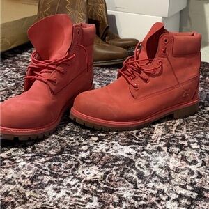 Timberland Women's Vibrant Red Combat Boots